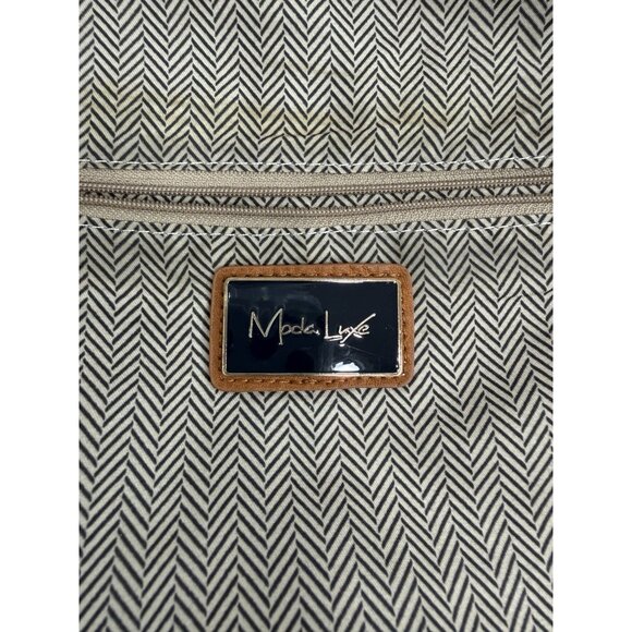 Modella Tan Faux Leather Foldover Clutch Crossbody Bag Chain Strap Purse - Picture 9 of 14